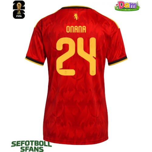 Belgien Amadou Onana #24 Hemmatröja Kvinnor VM 2026 Kortärmad
